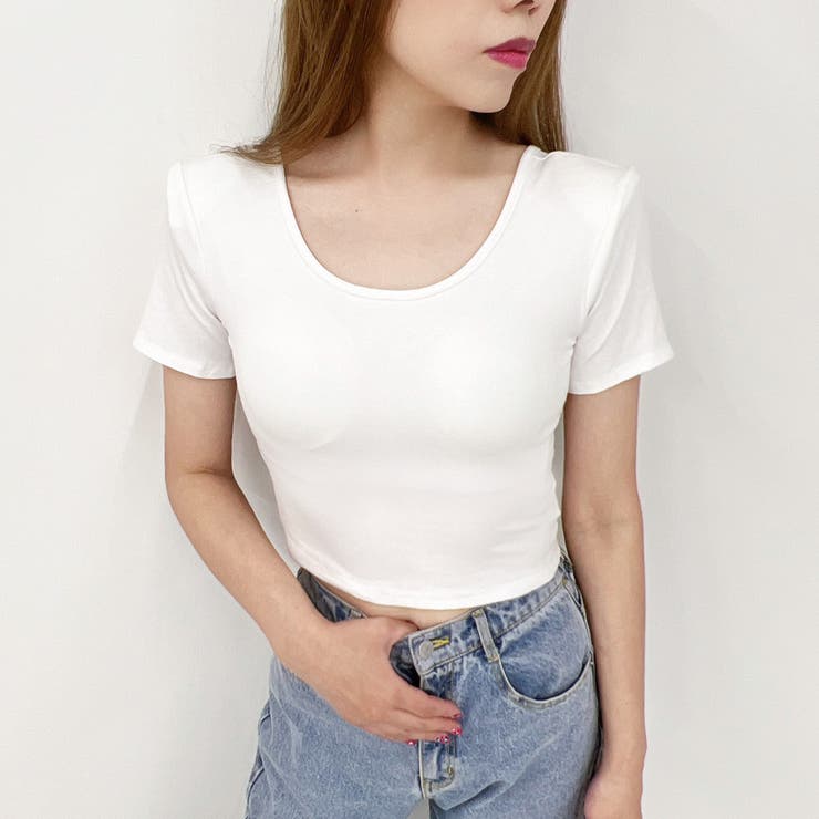 ホワイト | 背中あきトップス パット入りトップス ミニトップス | STRIP CABARET 