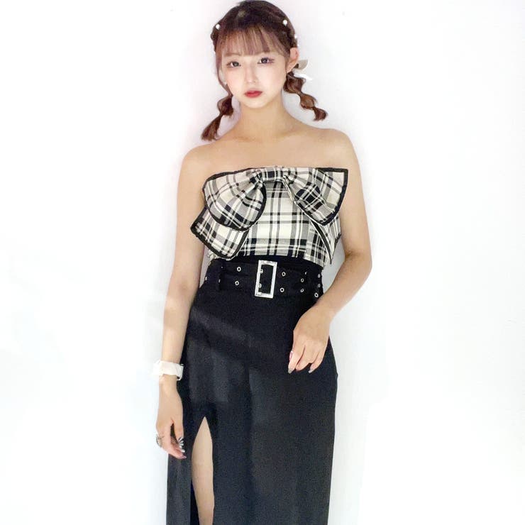 ベアトップ チューブトップ チェック柄 | STRIP CABARET  | 詳細画像6 
