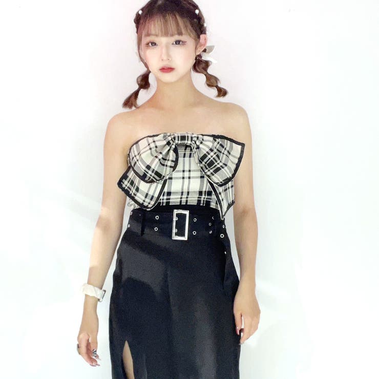 ベアトップ チューブトップ チェック柄[品番：SPCW0002301]｜STRIP