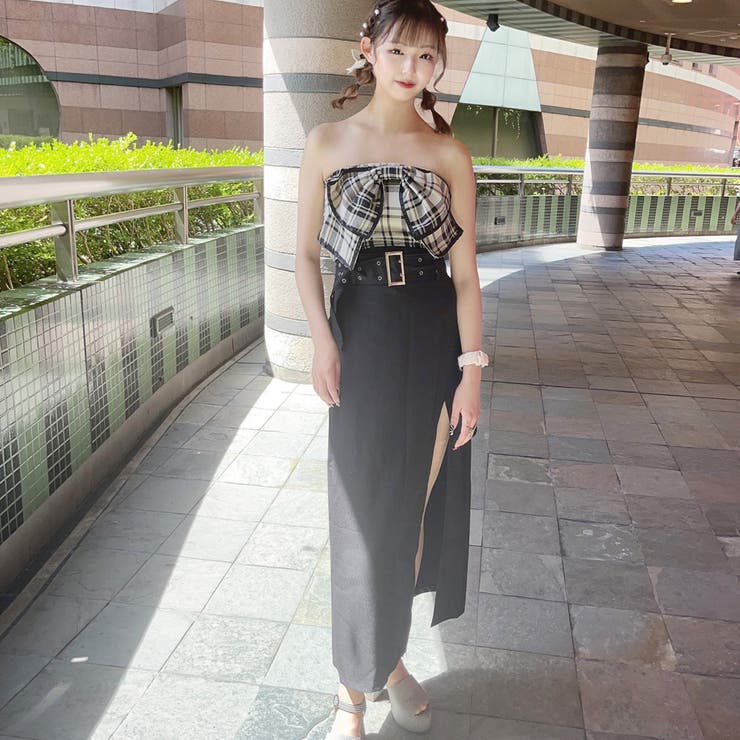 ベアトップ チューブトップ チェック柄 | STRIP CABARET  | 詳細画像9 