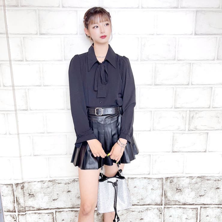 ボウタイシャツ ボウタイブラウス シフォンシャツ[品番：SPCW0002320