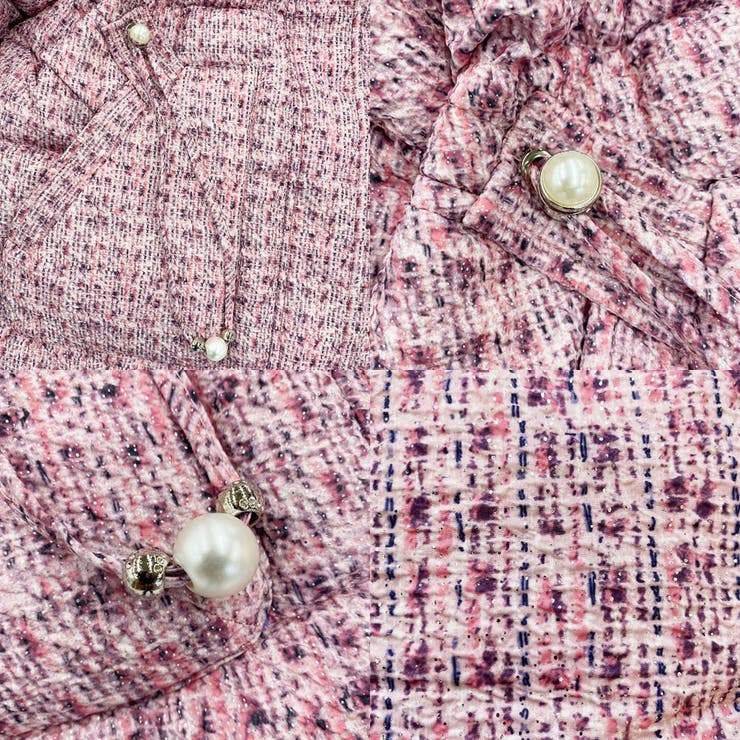 中綿コート 中綿ブルゾン ツイードコートアウター[品番：SPCW0002376