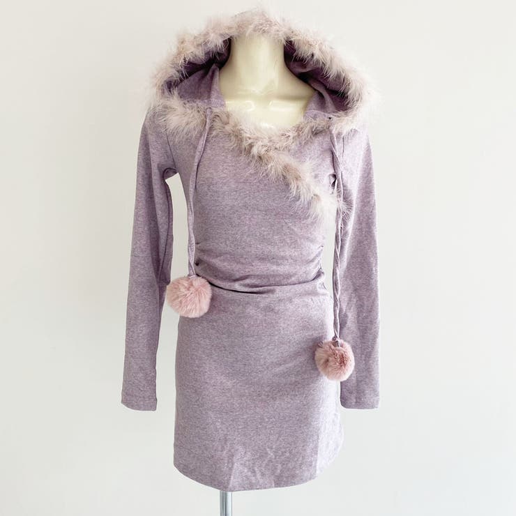 ニットワンピース パーカーワンピース ポンポン付き | STRIP CABARET  | 詳細画像14 