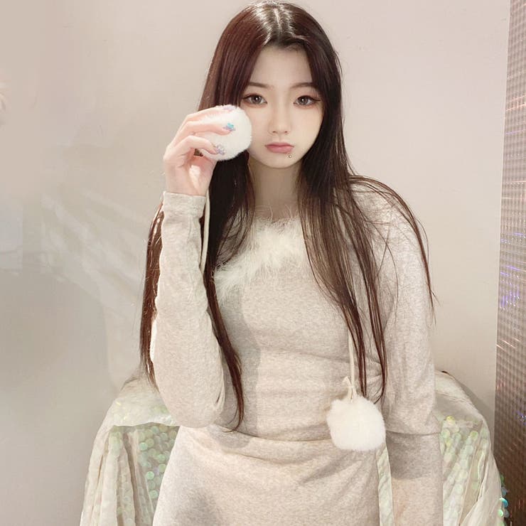 ニットワンピース パーカーワンピース ポンポン付き | STRIP CABARET  | 詳細画像5 