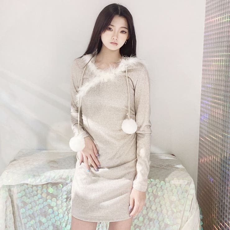 ニットワンピース パーカーワンピース ポンポン付き | STRIP CABARET  | 詳細画像6 