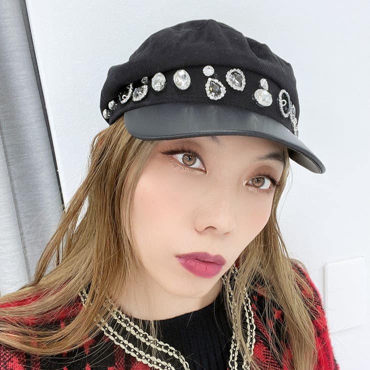 ストリップキャバレー　ストキャバ　Strip　Cabaret　ビジュー　ベロア 2022新作】キャスケット 秋冬 ビジュー[品番：SPCW0002010]｜STRIP