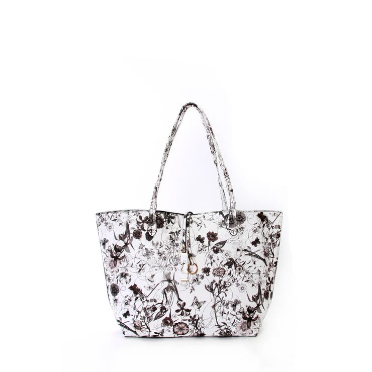 【SANDRO】フラワープリント フリンジトートバッグ チャーム付き BAG バッグ トートバッグ 肩掛けバッグ 手提げバッグ 映える
