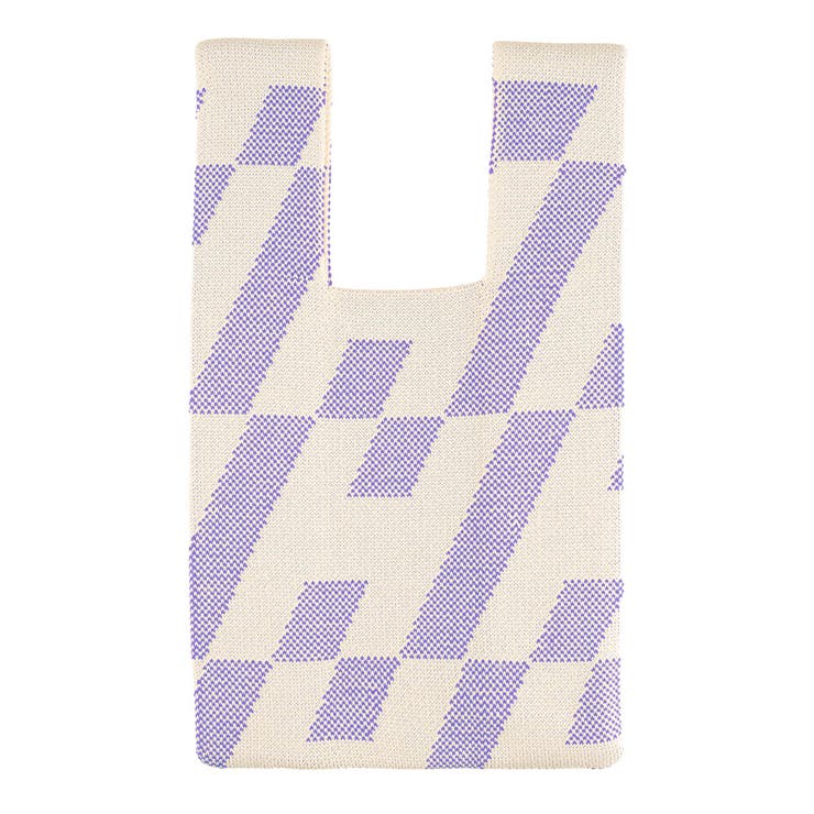 21幾何学パープル | ニット バッグ ニットバッグ | STYLE ON BAG