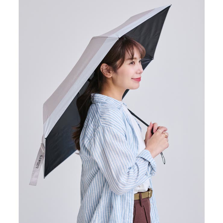 グレーベージュ/ナチュラル | 日傘 折りたたみ 完全遮光 | STYLE ON BAG