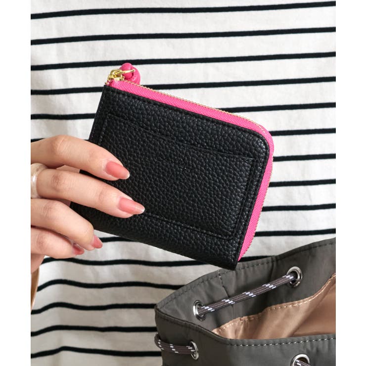 ブラック/マゼンタピンク | 財布 レディース 薄い | STYLE ON BAG