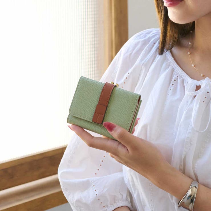 ピスタチオ/ライトブラウン | がま口財布 レディース ミニ財布 | STYLE ON BAG