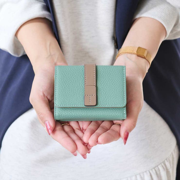 スカイブルー/グレーベージュ | がま口財布 レディース ミニ財布 | STYLE ON BAG