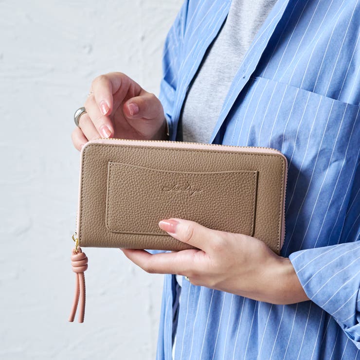 グレーベージュ/ピンクベージュ | 長財布 レディース LIZDAYS | STYLE ON BAG