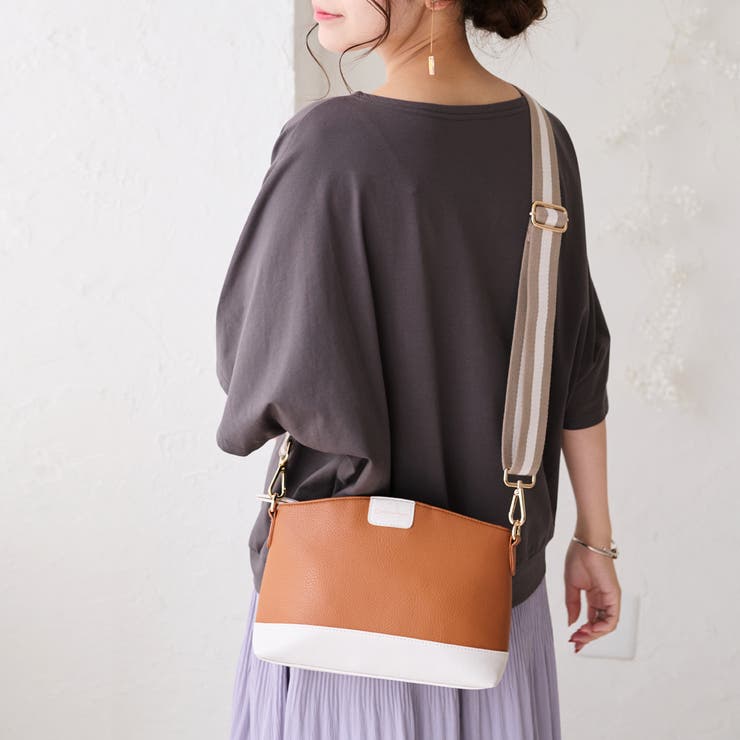 キャメル/ナチュラル | ショルダーバッグ レディース 斜め掛け | STYLE ON BAG
