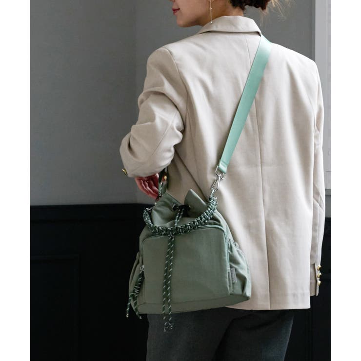 スモークカーキ | LIZDAYS 巾着バッグ ショルダーバッグ | STYLE ON BAG