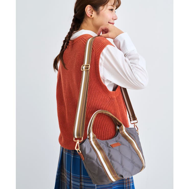 ダークグレー/キャメル | LIZDAYS ショルダーバッグ トートバッグ | STYLE ON BAG