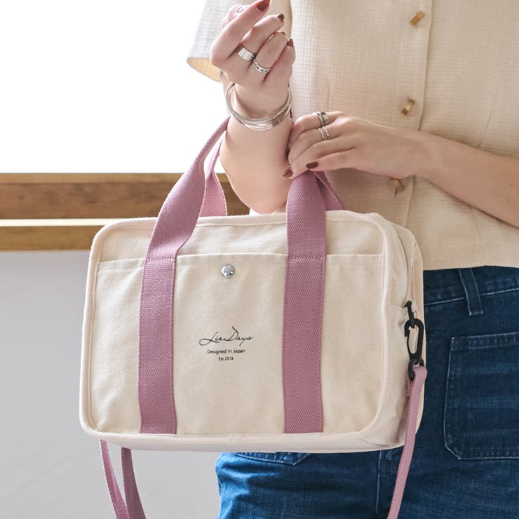 ナチュラル/ライトピンク | LIZDAYS トートバッグ レディース | STYLE ON BAG