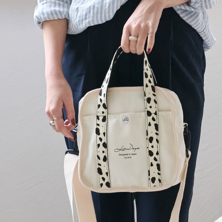 ナチュラル/WHダルメシアン | LIZDAYS 2wayトートバッグ バッグ | STYLE ON BAG