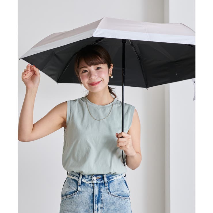 グレーベージュ/ナチュラル | 日傘 折りたたみ 形状記憶 | STYLE ON BAG