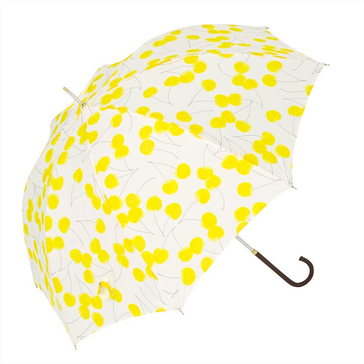 海外ブランド 新品 黄色系花柄 雨傘 日傘 長傘 晴雨兼用 ジェニュイン 
