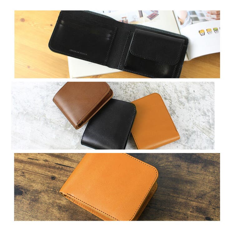 二つ折り財布 財布 栃木レザー[品番：STYB0006796]｜STYLE ON