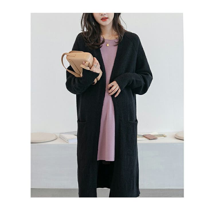 ★美品・紙タグ付き★ nagonstans バックフレアカーディガン 黒 nagonstans flare cardigan フレア カーディガン ☆美品・紙タグ付き