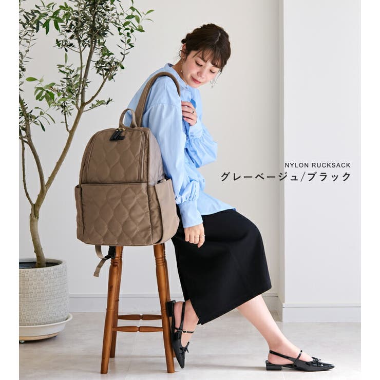 収納力抜群　マクラメリュック　グレージュ　春夏　レディース　バッグ　くすみカラー Cross charm official store | リュック レディース リュック