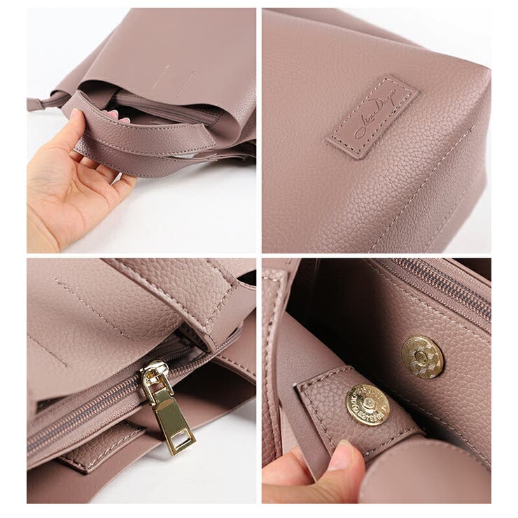トートバッグ レディース ファスナー付き[品番：STYB0007126