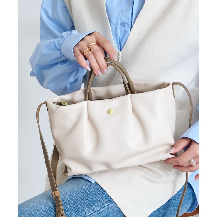 【合皮】アイボリー | Legato Largo ショルダーバッグ | STYLE ON BAG