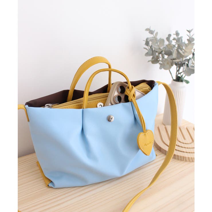ライトブルー/ダークブラウン | Legato Largo ショルダーバッグ | STYLE ON BAG
