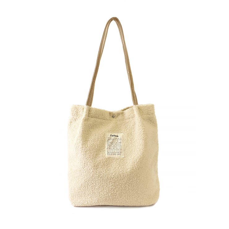 【モモ 】（完成品）トートバック（横長タイプ） 即納】B5横型トートバッグ『春待ちうさぎ』 - 乙女ココロ浪漫