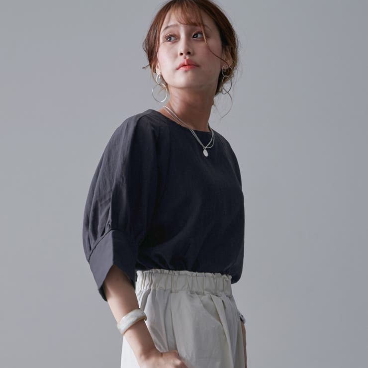 7分袖ブラウス ブラウス パフスリーブ[品番：STYB0001380]｜STYLE ON
