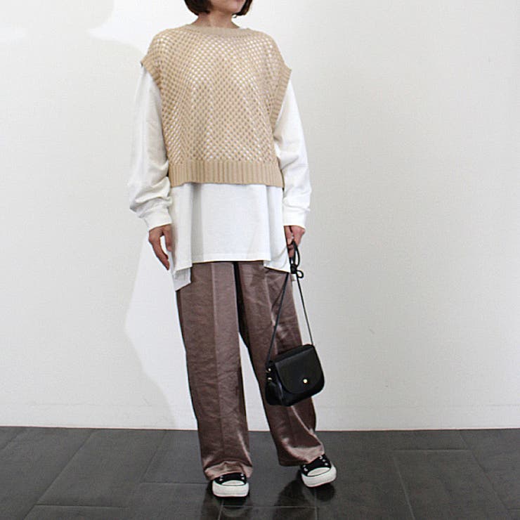 ニットベスト ショートトップス ノースリーブニット | STYLEBLOCK | 詳細画像3 