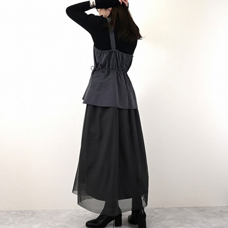 キャミソールワンピース ワンピース ロング[品番：XV000021372