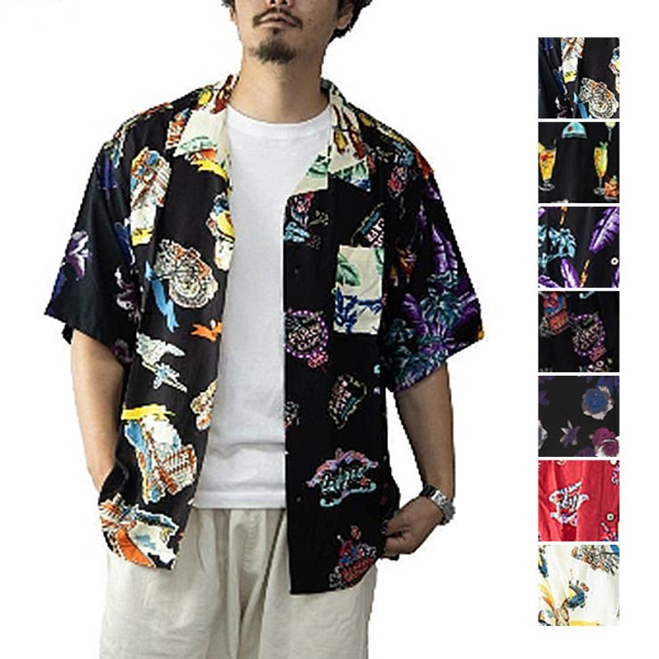 レーヨンビッグアロハシャツのバック