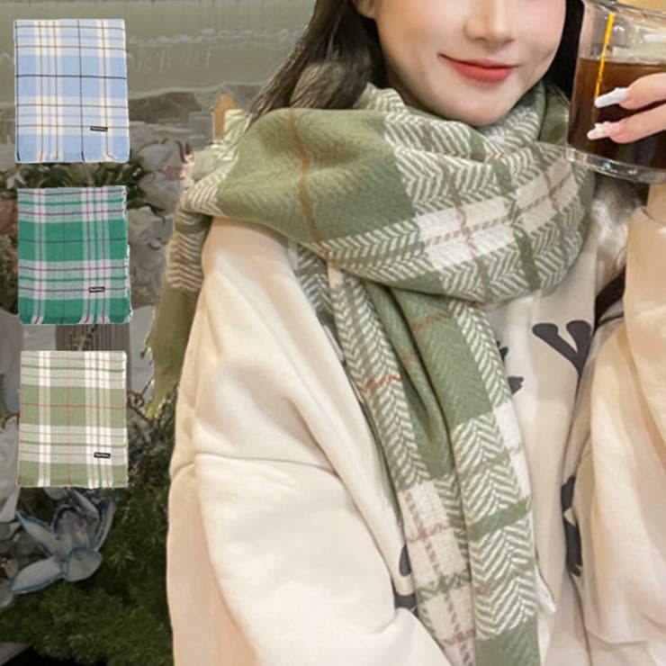 マフラー ショール レディース チェック柄 - 通販 - guianegro.com.br