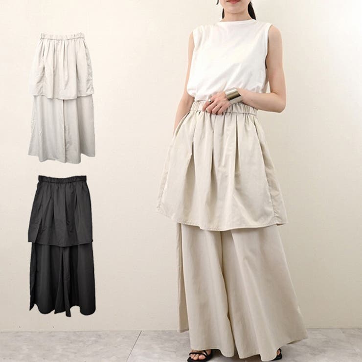 フレアパンツ ロングパンツ ドッキング[品番:XV000021764 フレアパンツ ロングパンツ ドッキング[品番:XV000021764