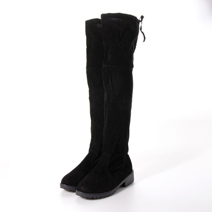 ニーハイブーツ ローヒール リボン [品番：XV000016358]｜STYLEBLOCK（スタイルブロック）のレディースファッション通販｜SHOPLIST（ショップリスト）