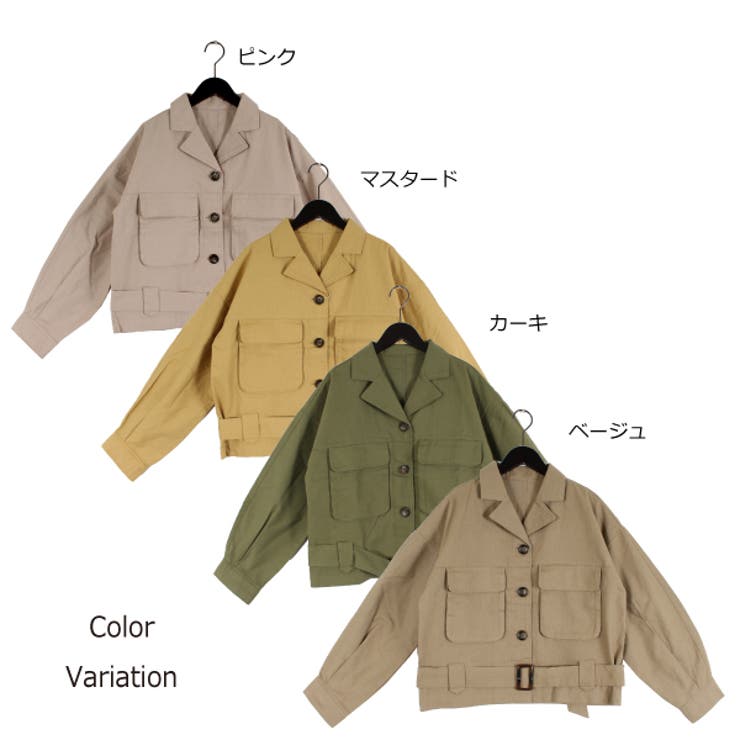 ジャケット ブルゾン サファリジャケット[品番：XV000013370