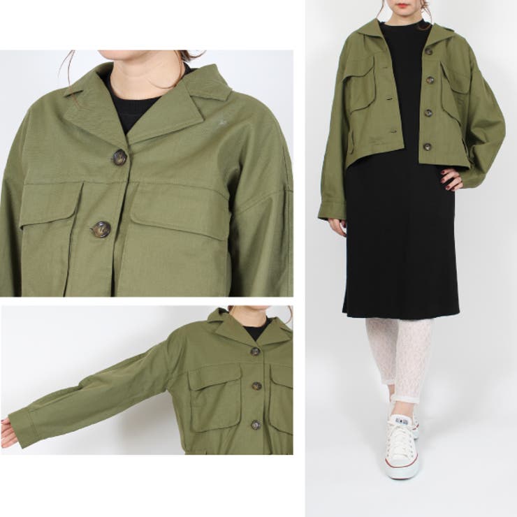 ジャケット ブルゾン サファリジャケット [品番：XV000013370]｜STYLEBLOCK（スタイルブロック）のレディースファッション通販｜SHOPLIST（ショップリスト）