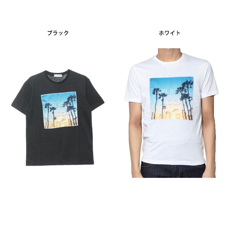 サーフフォトプリント凸エンボス加工ロゴTシャツのカラーバリエーション