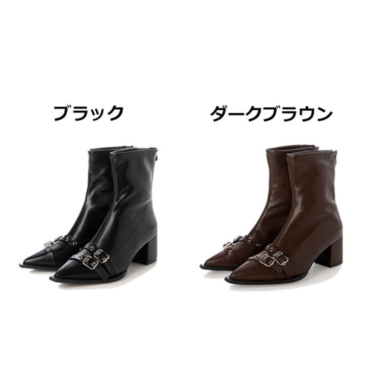 ブーツ ショートブーツ ポインテッドトゥ[品番：XV000021430