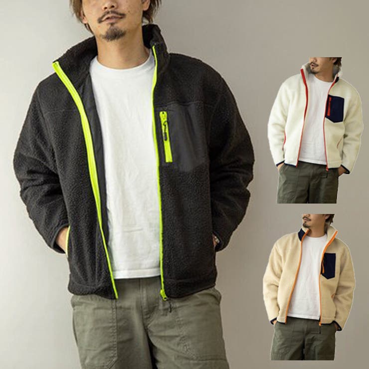 ボアジャケット ブルゾン 防風[品番：XV000016403]｜Style Block MEN 