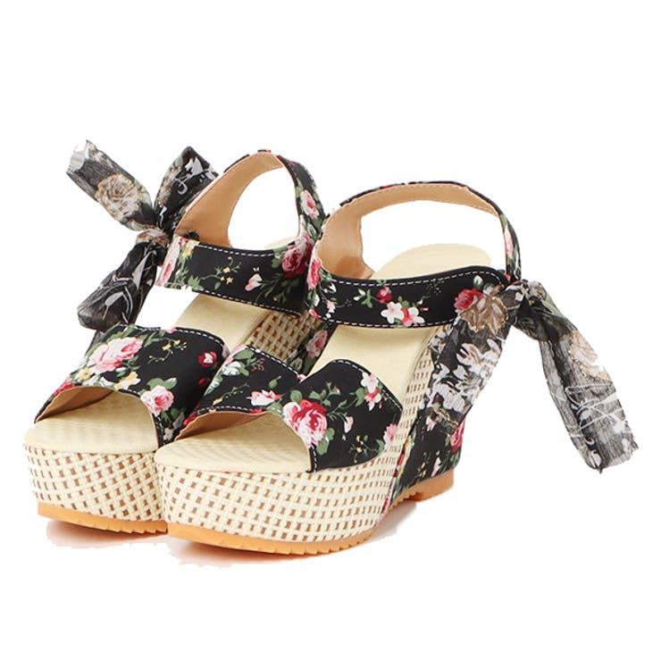 サンダル ウェッジソールサンダル 花柄 | STYLEBLOCK | 詳細画像3 