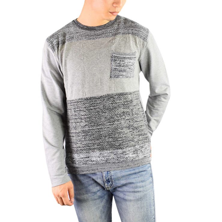 グレー | Tシャツ カットソー ロンT | Style Block MEN