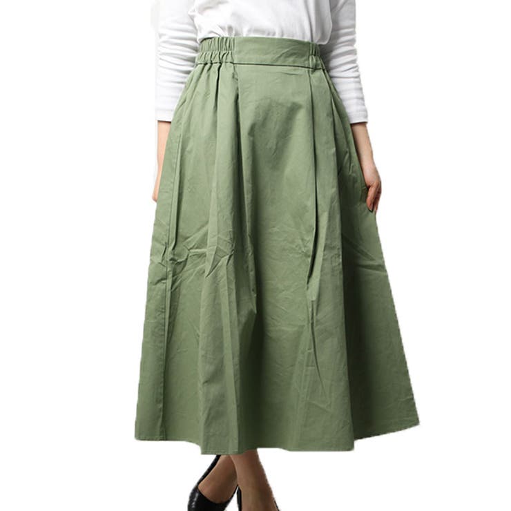 ロングスカート フレアスカート マキシ丈[品番：XV000018140