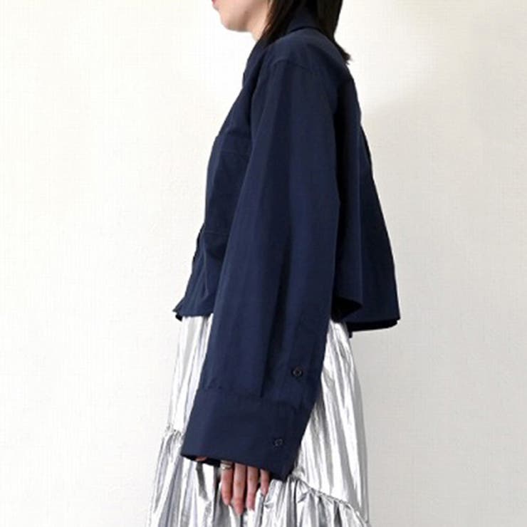 TNタフタクロップドシャツのサイド