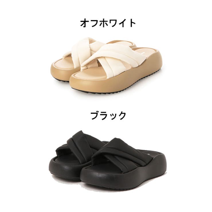 サンダル 厚底サンダル クロスベルト[品番：XV000019661