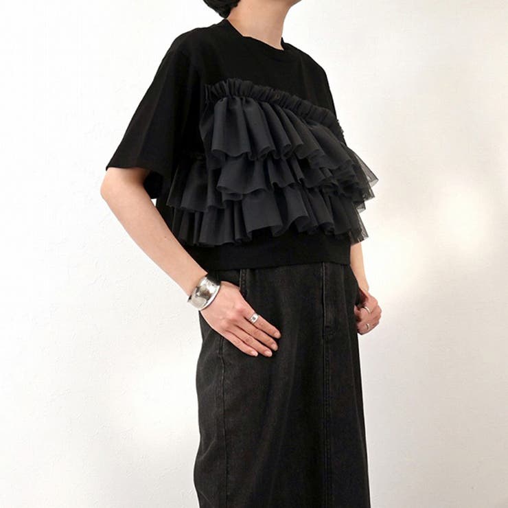 Tシャツ カットソー チュール[品番：XV000020412]｜STYLEBLOCK