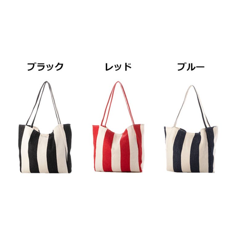 トートバッグ バッグ ストライプ[品番：XV000021251